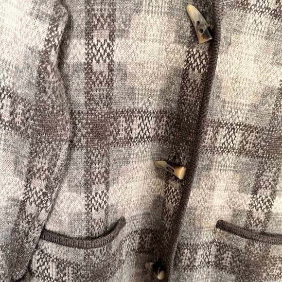 Lauren Ralph Lauren Wool Aztec Southwestern Cardigan Jacket Sweater Brown - Picture 2 of 5